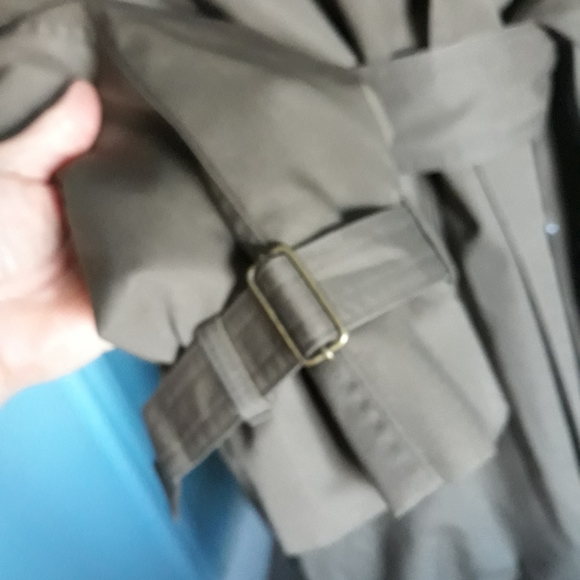 Erba 🧨Travel Harry Rosen khaki Trench Coat 38 Petit - Picture 7 of 15